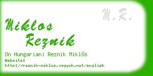miklos reznik business card